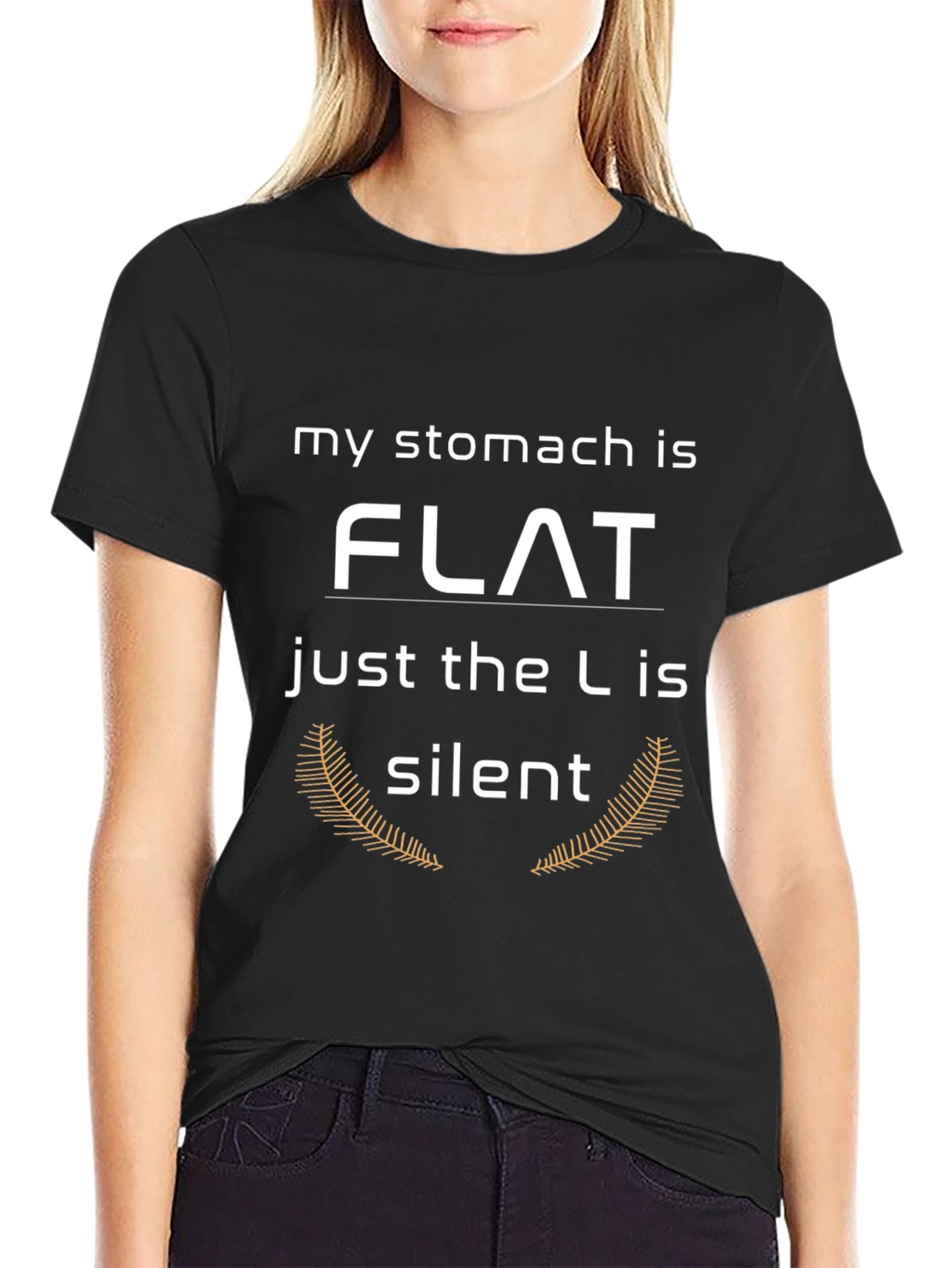 Funny Stomach Flat T-Shirt