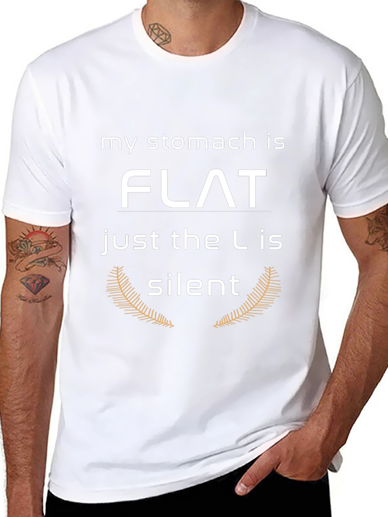 Funny Stomach Flat T-Shirt