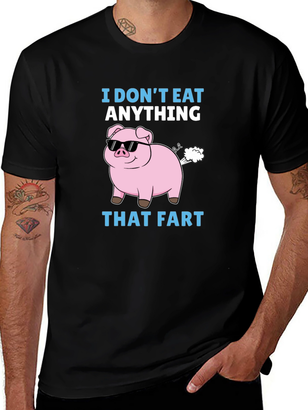 Funny I Dont Eat Anything That Fart Pig T-Shirt
