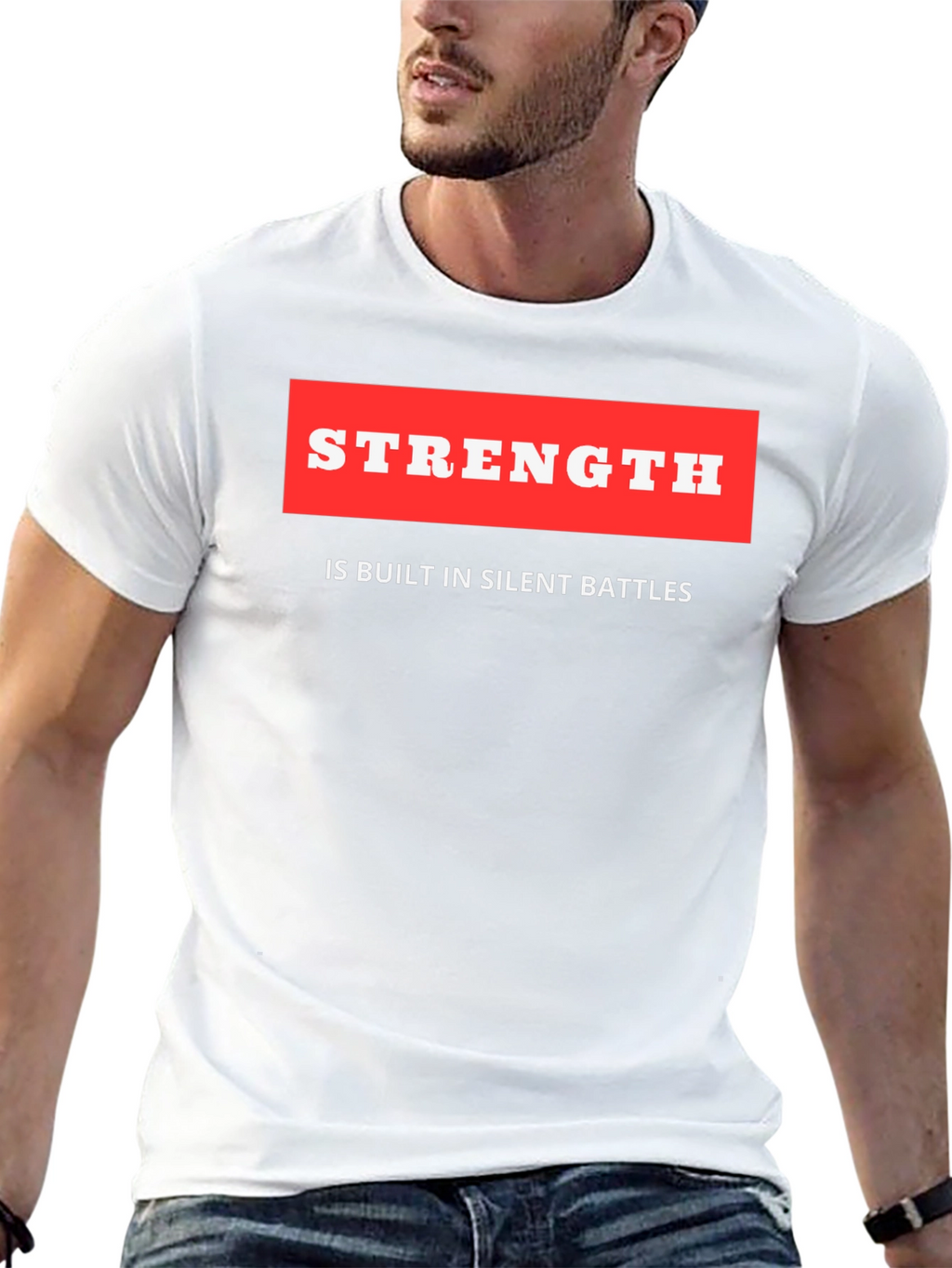 Strength Quote Black T-Shirt