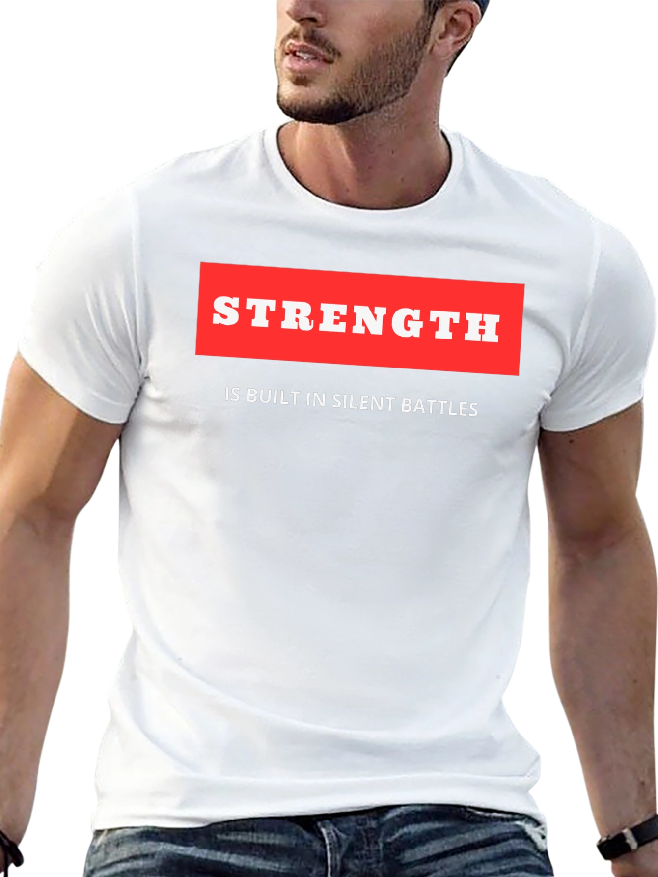 Strength Quote Black T-Shirt