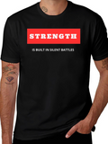 Strength Quote Black T-Shirt