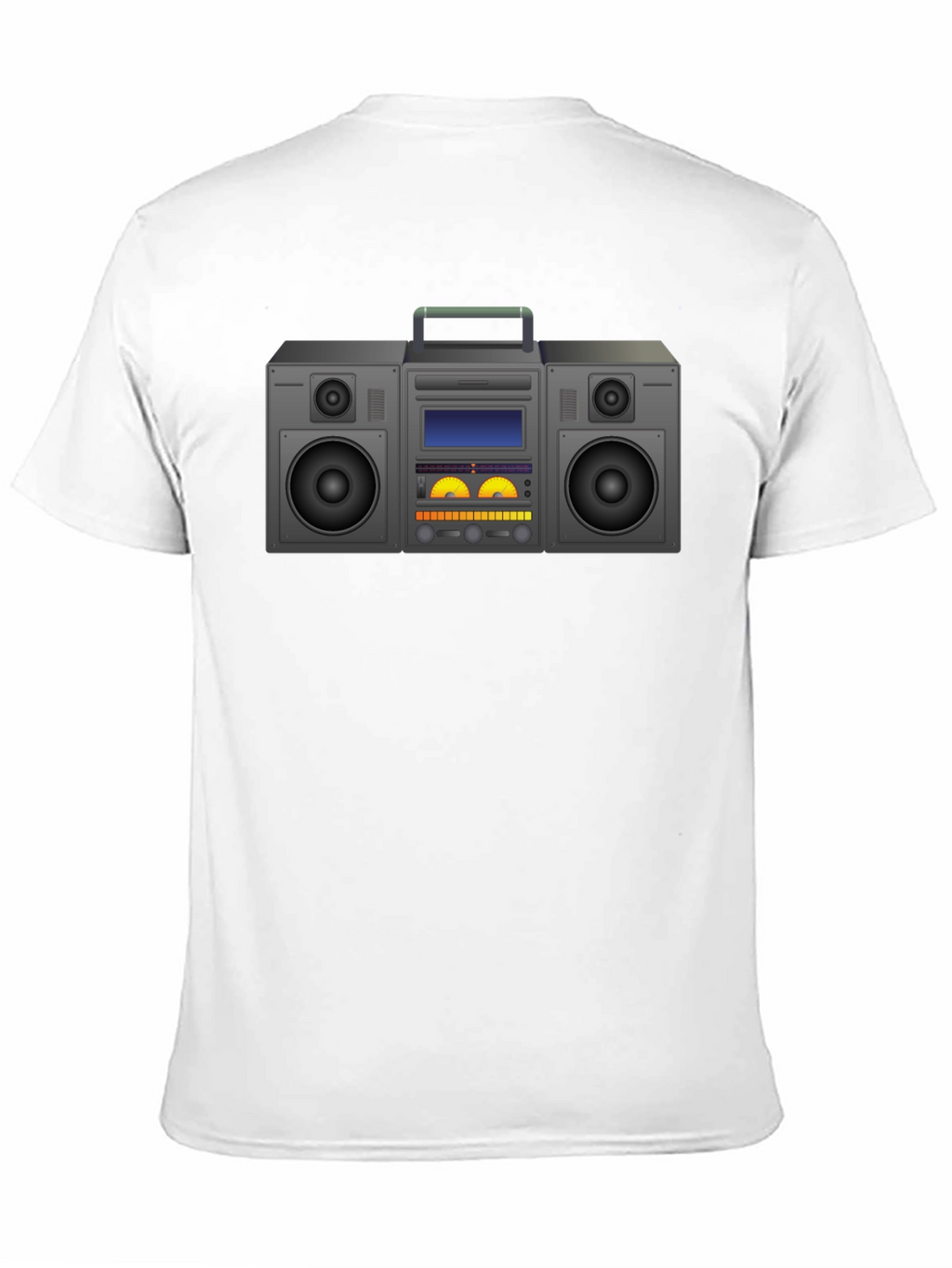 Retro Boombox Graphic T-Shirt - Black