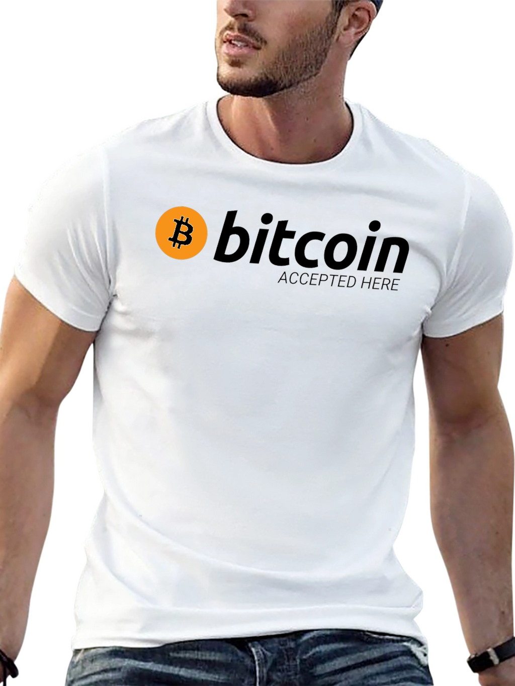 Bitcoin Accepted Here Black T-Shirt