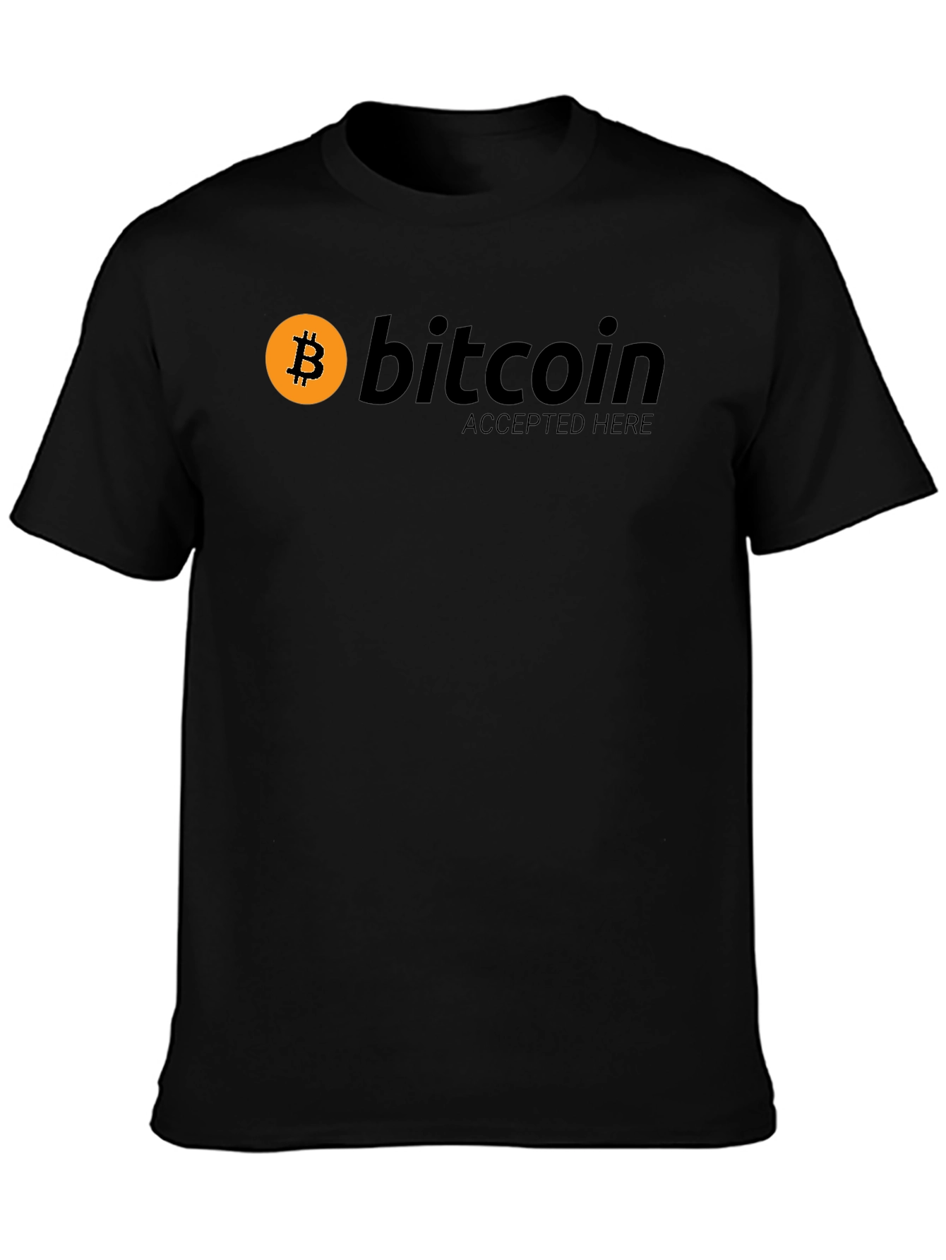 Bitcoin Accepted Here Black T-Shirt