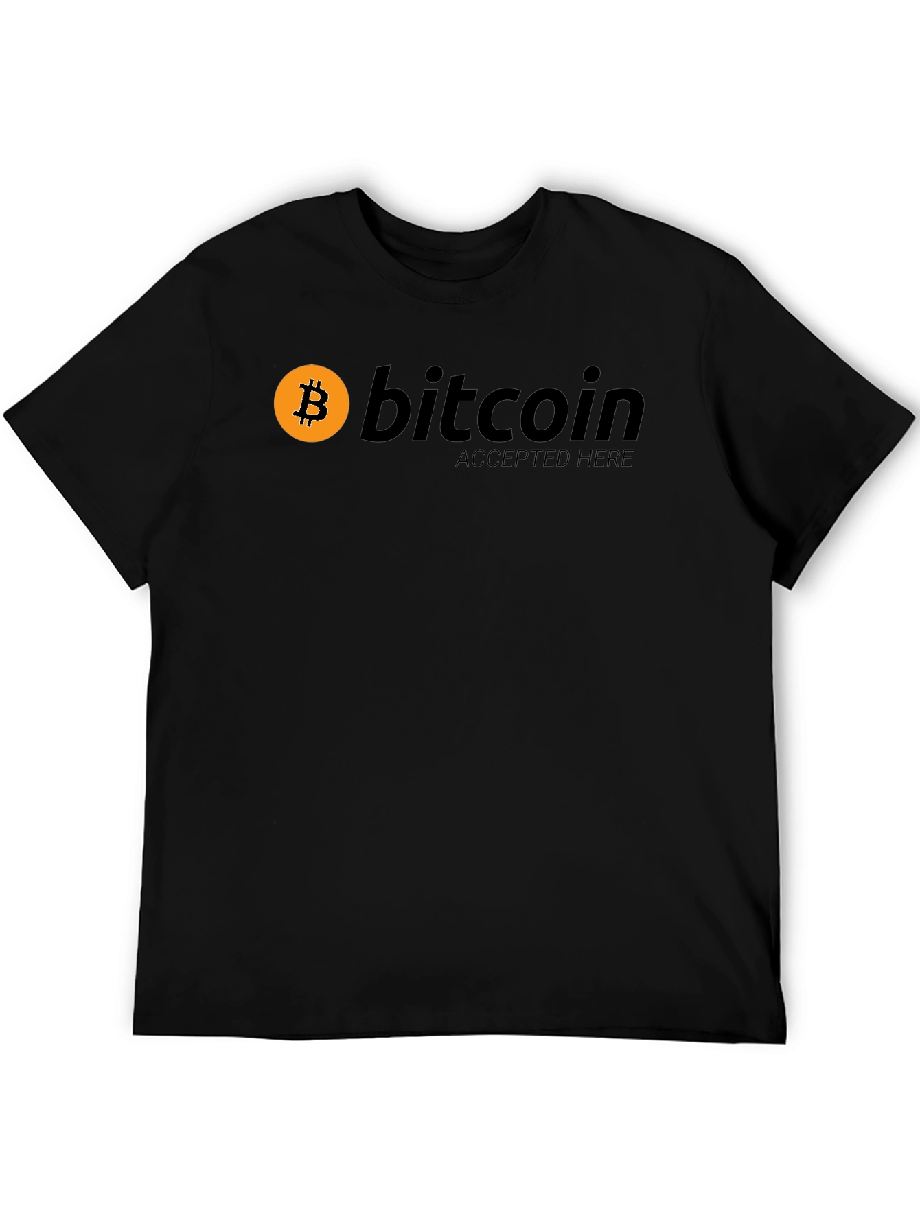 Bitcoin Accepted Here Black T-Shirt