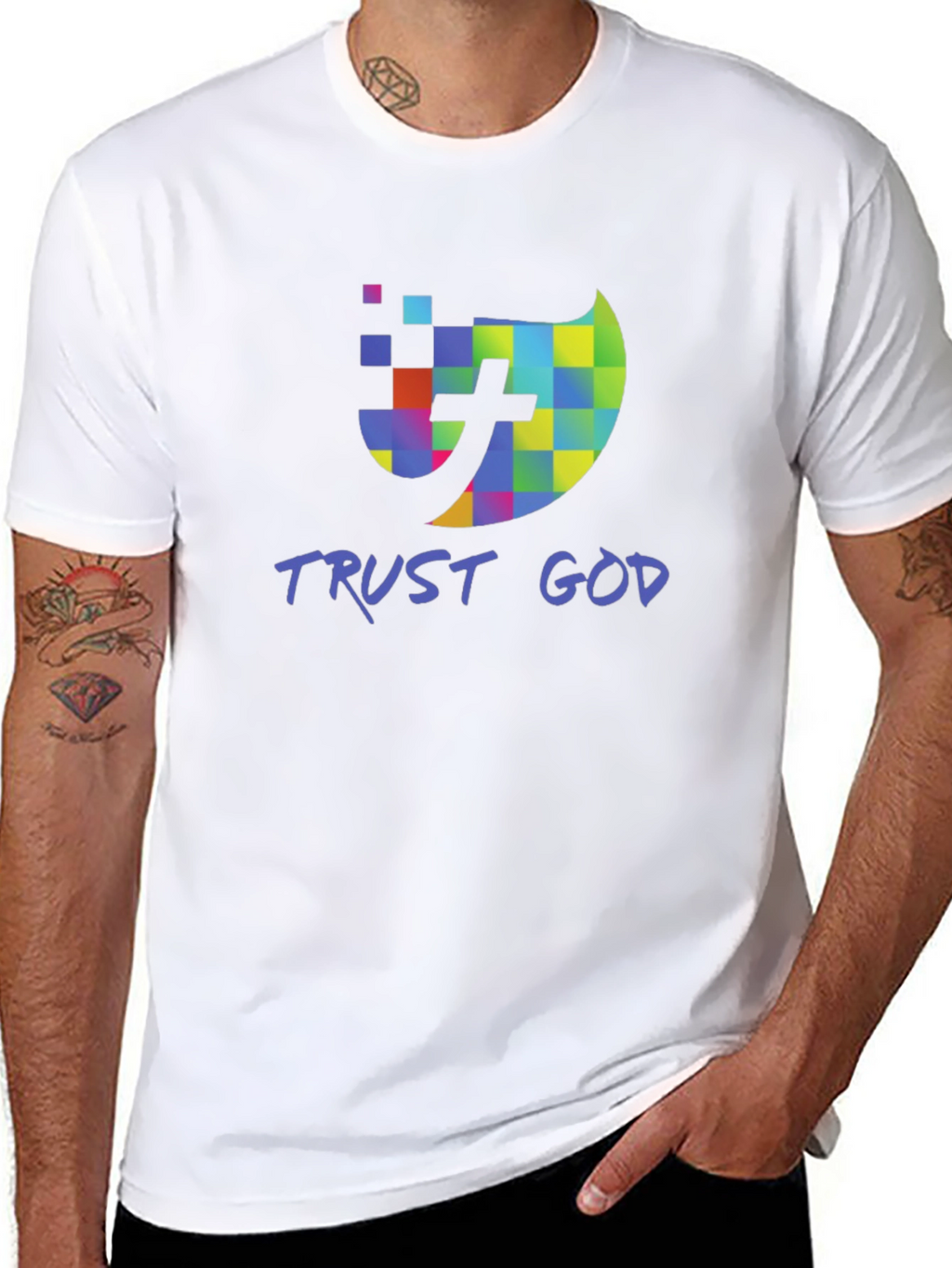 Trust God Christian T-Shirt Black