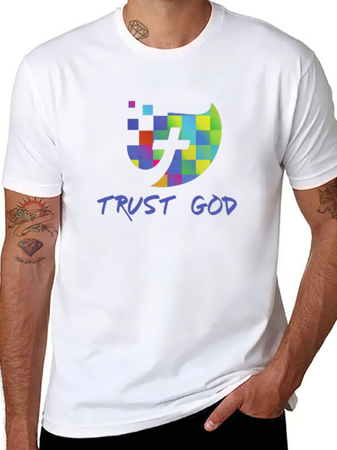 Trust God Christian T-Shirt Black