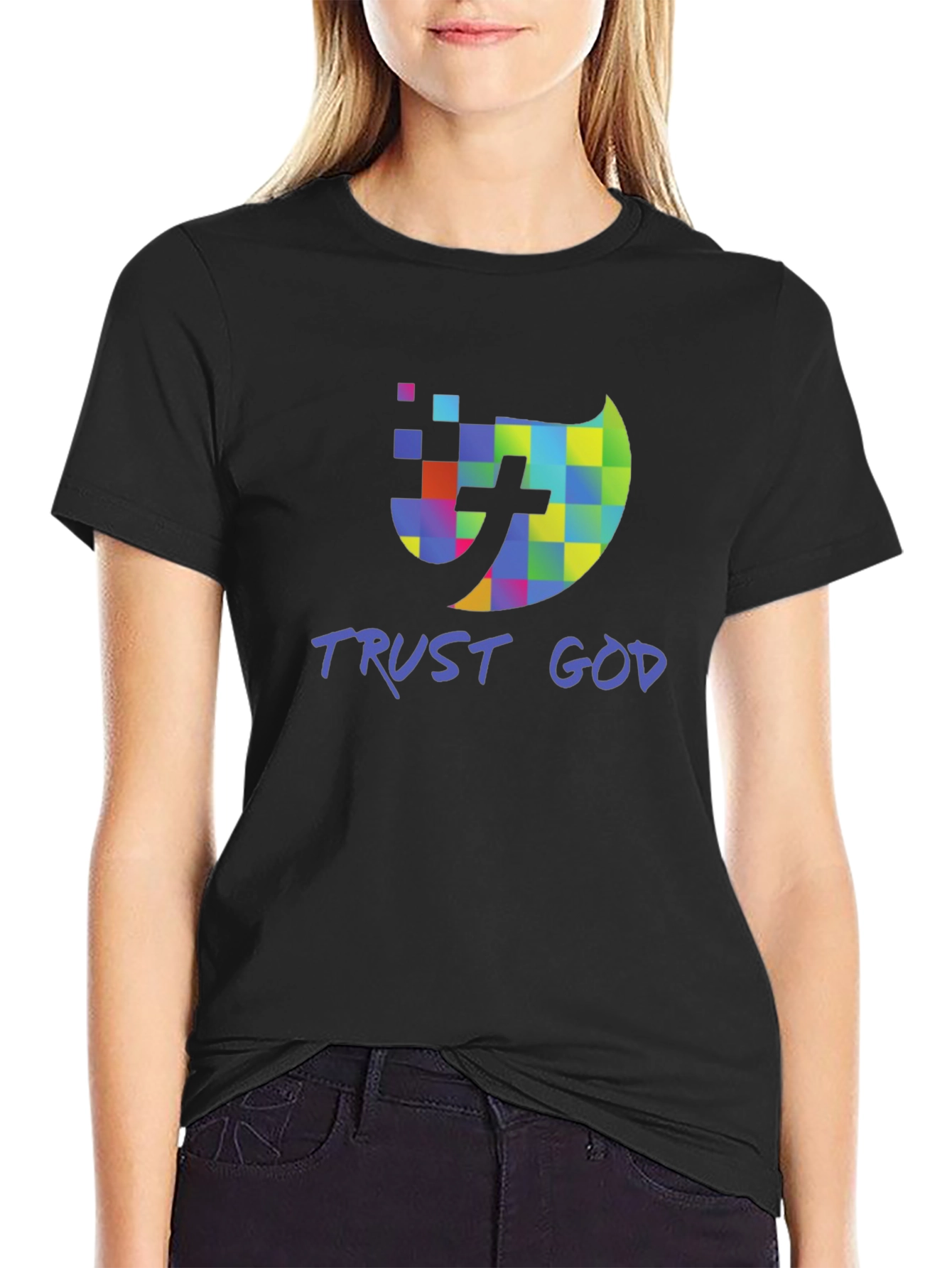 Trust God Christian T-Shirt Black