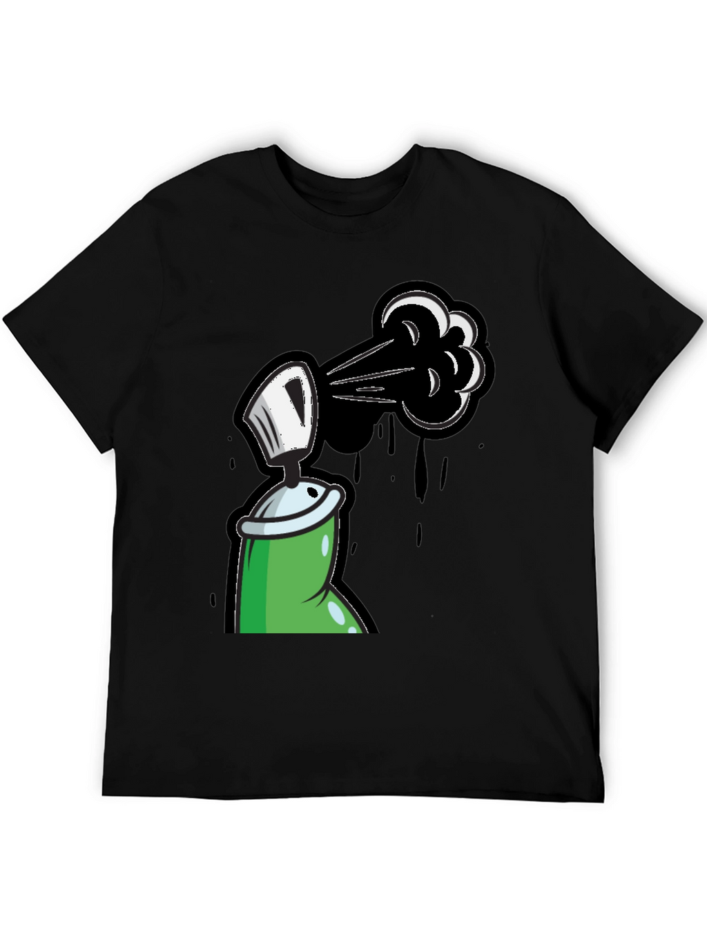 Spray Paint Graphic Tee - Street Art Style