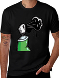 Spray Paint Graphic Tee - Street Art Style