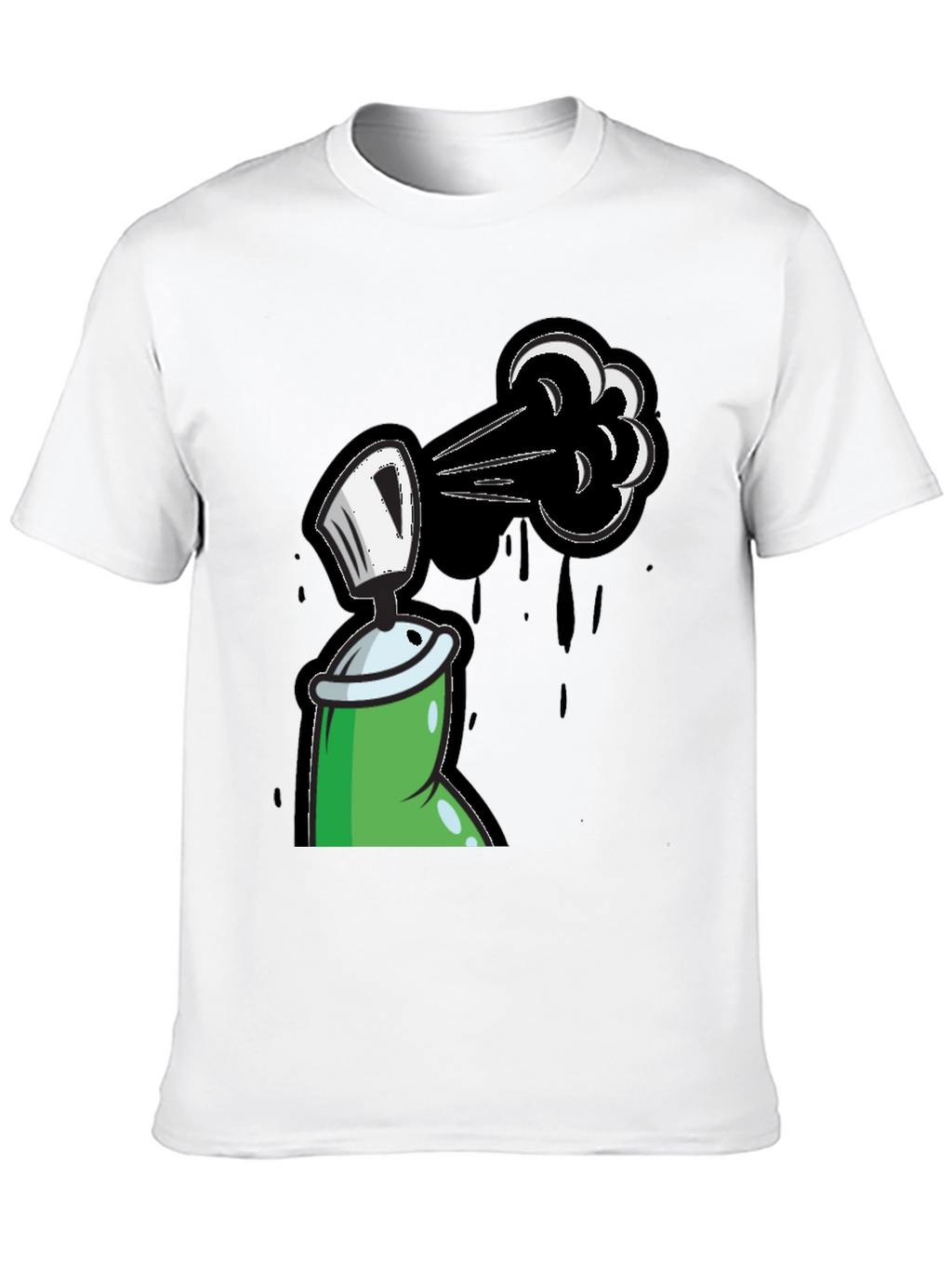 Spray Paint Graphic Tee - Street Art Style