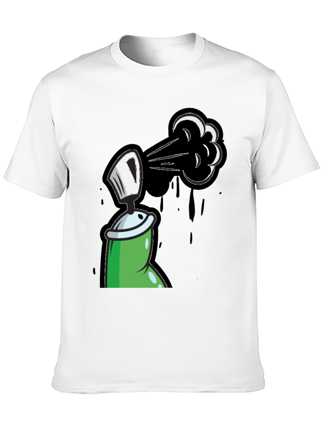 Spray Paint Graphic Tee - Street Art Style