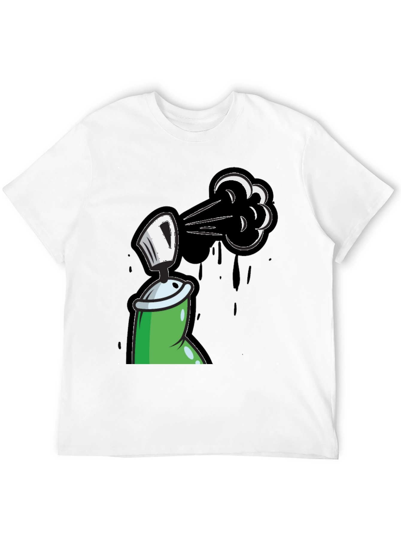 Spray Paint Graphic Tee - Street Art Style