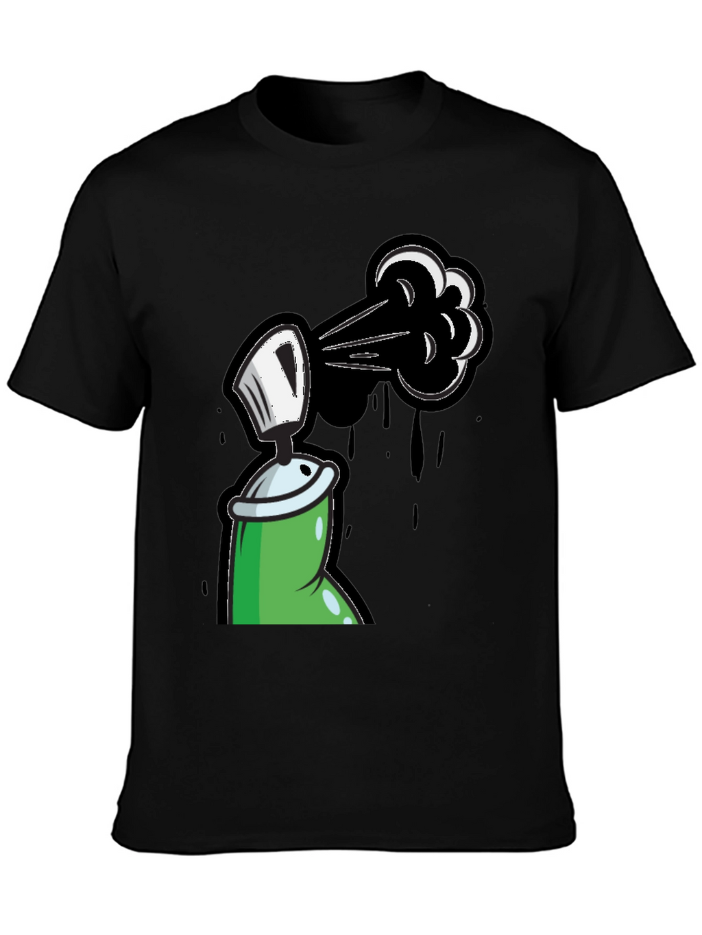 Spray Paint Graphic Tee - Street Art Style