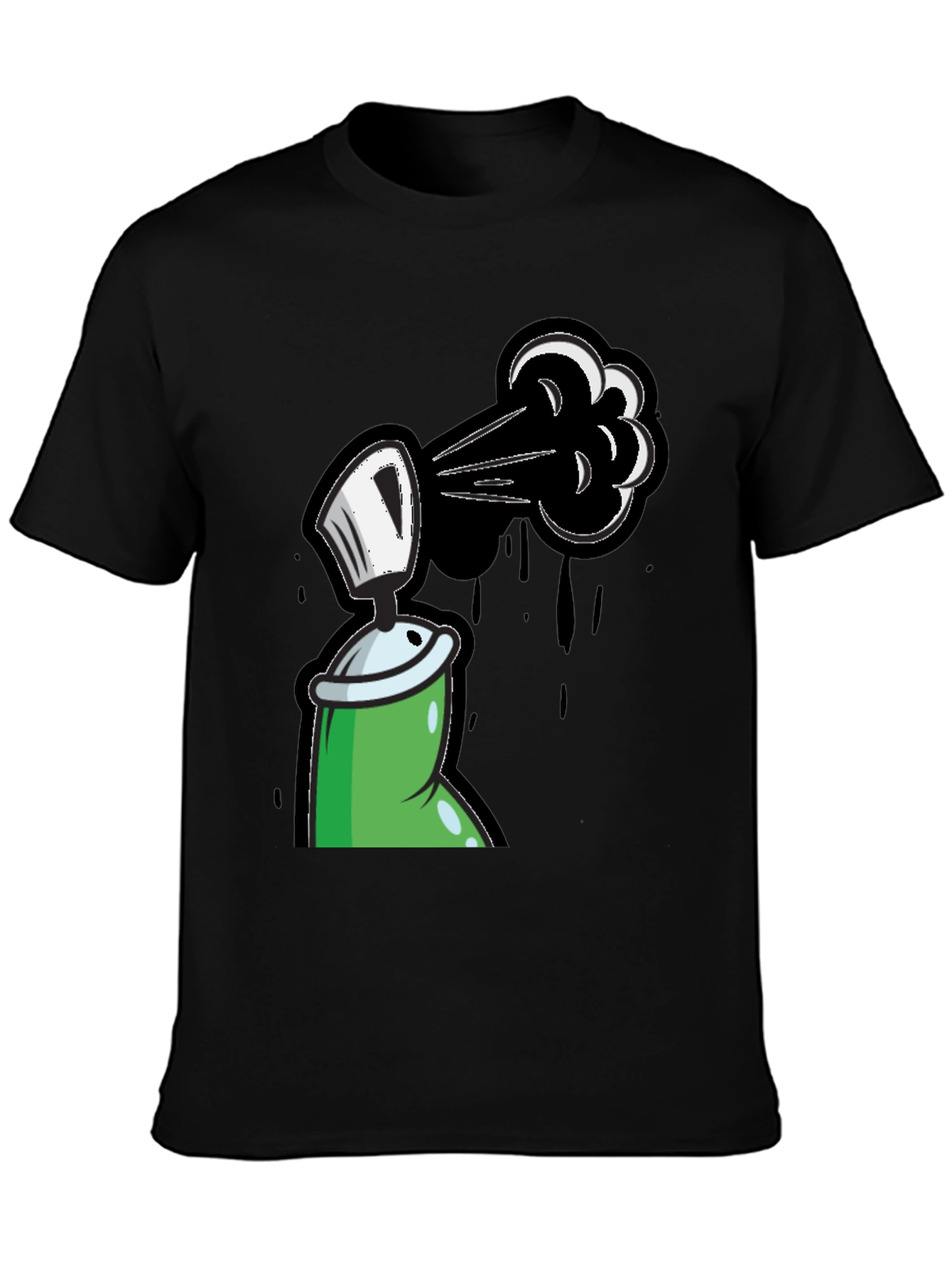 Spray Paint Graphic Tee - Street Art Style