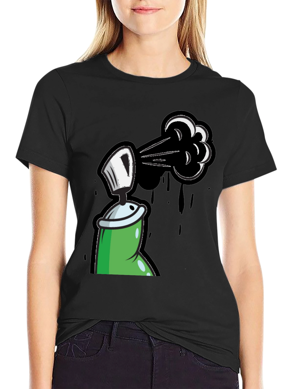 Spray Paint Graphic Tee - Street Art Style