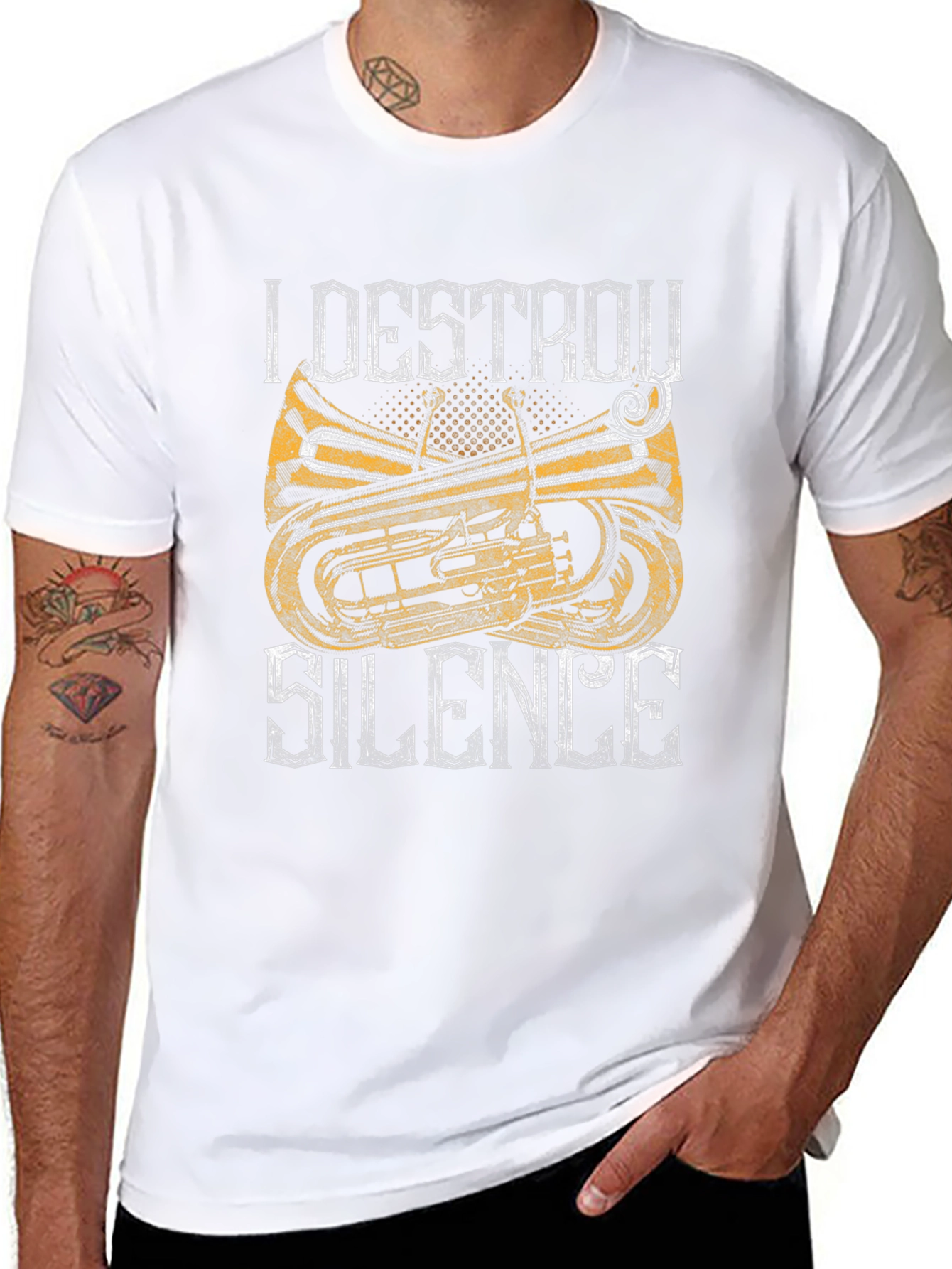 I Destroy Silence Tuba T-Shirt