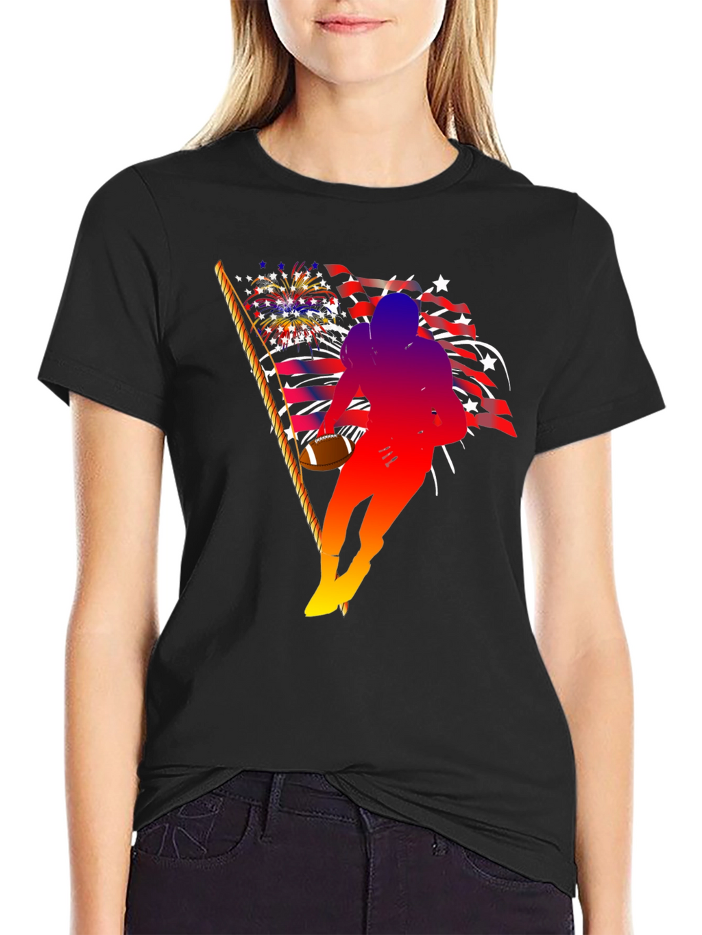 Patriotic Football Player T-Shirt