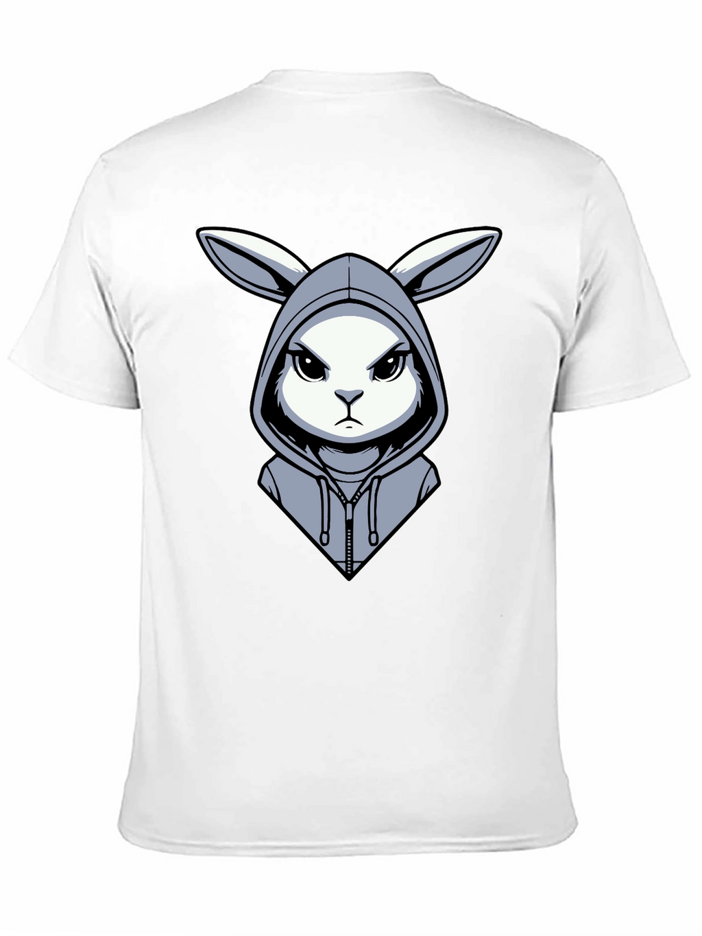 Hoodie Rabbit Tee - Edgy Cartoon Design