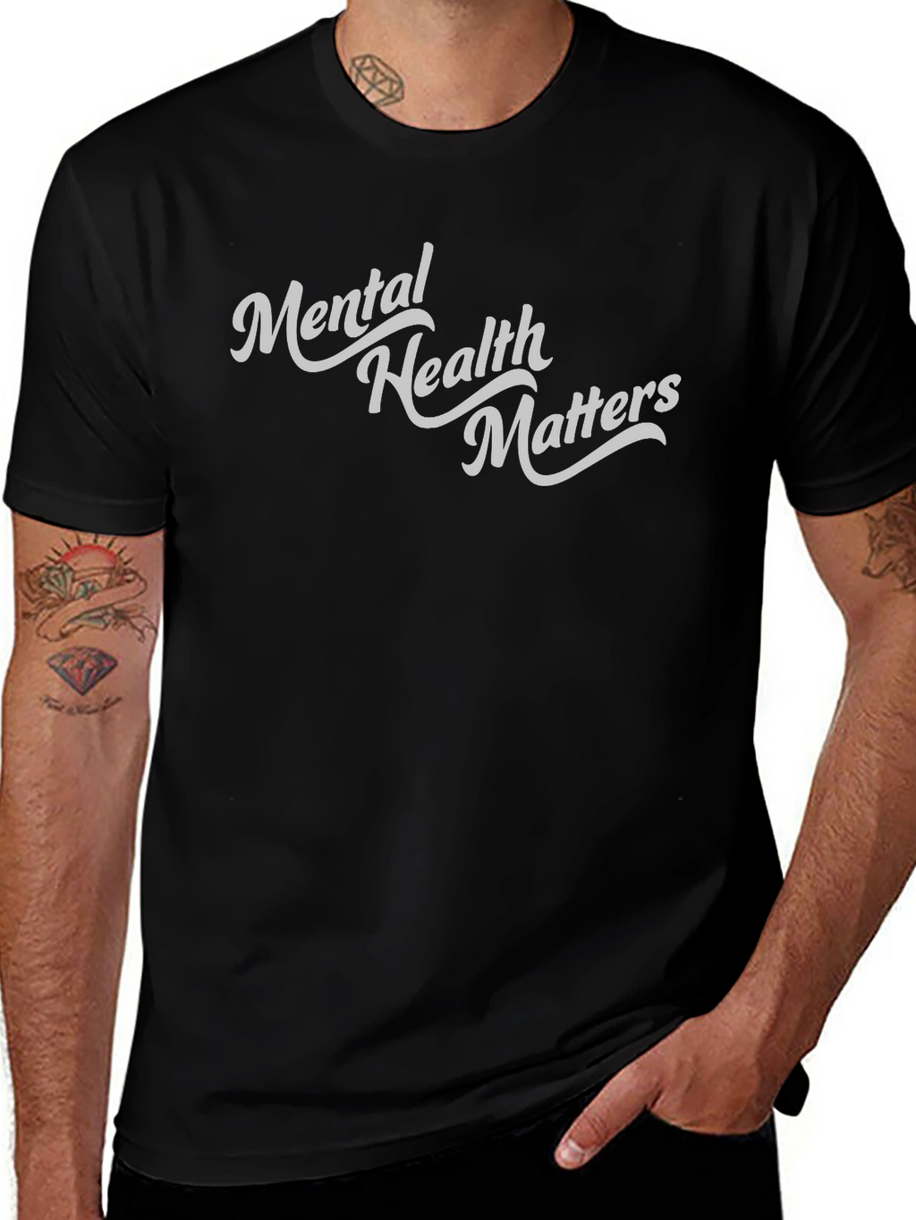 Mental Health Matters Graphic Tee - Black Unisex T-Shirt