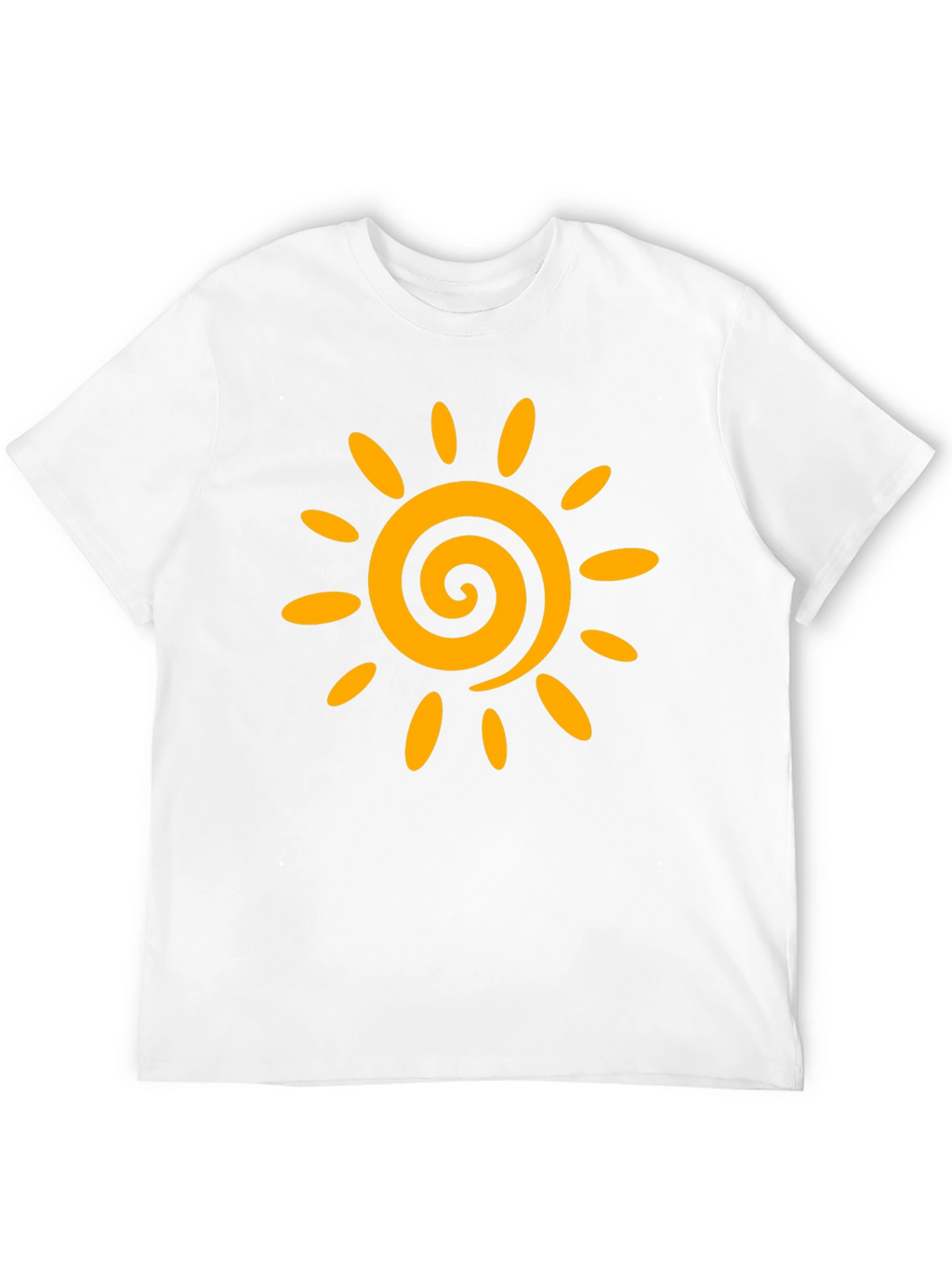 Black T-Shirt with Golden Sun Graphic