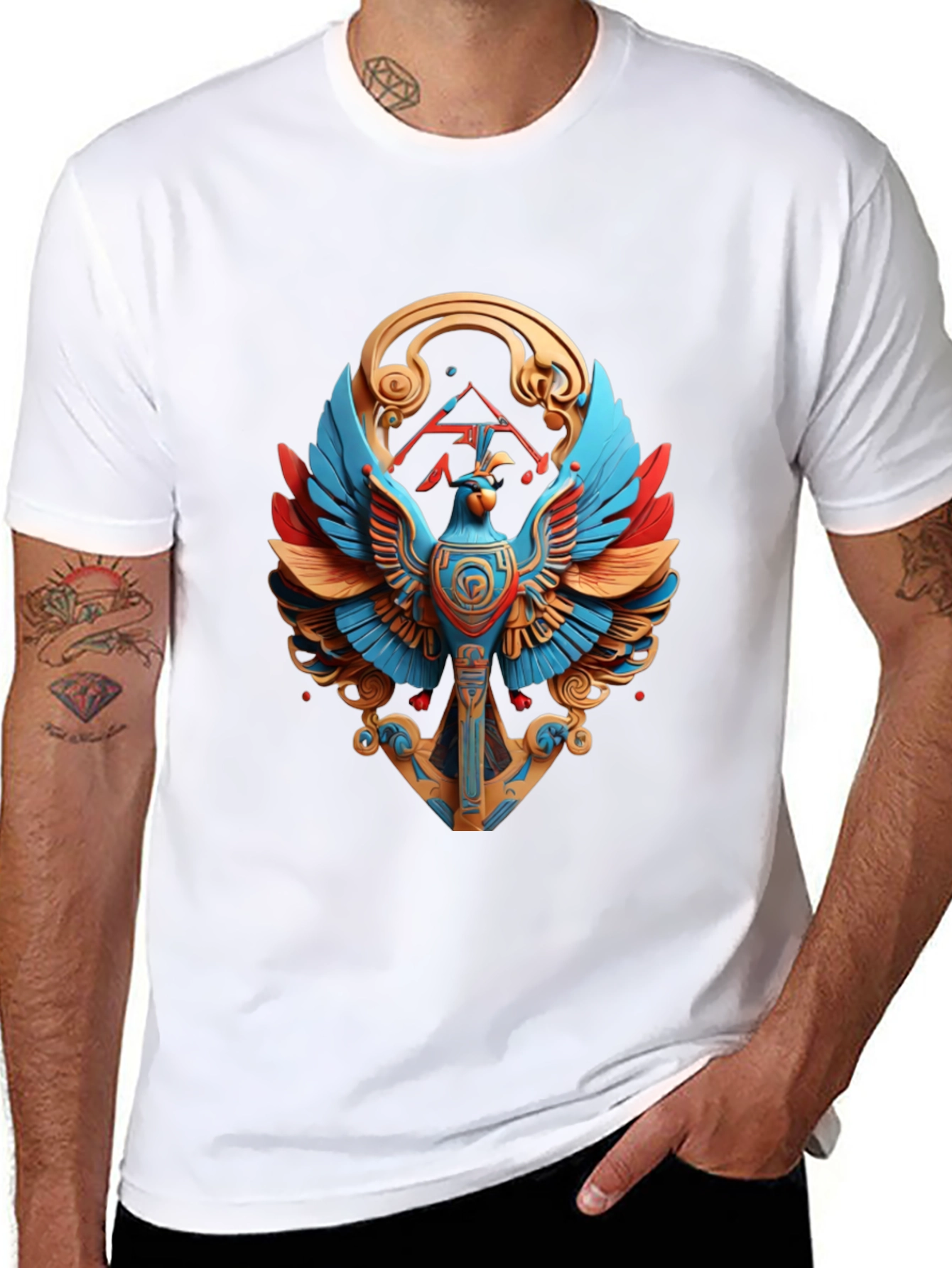 Egyptian Phoenix Graphic Tee - Bold Statement Shirt