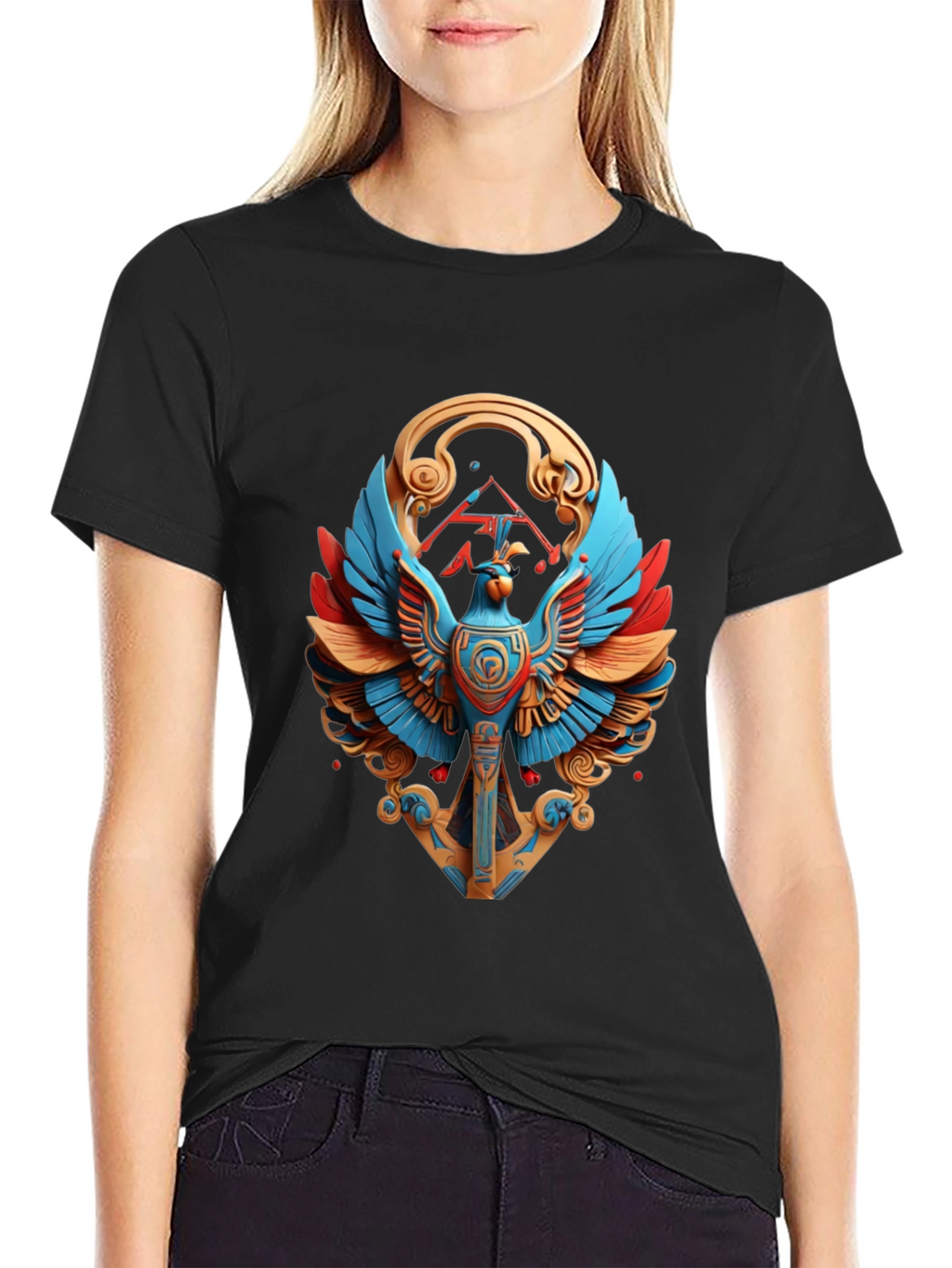 Egyptian Phoenix Graphic Tee - Bold Statement Shirt