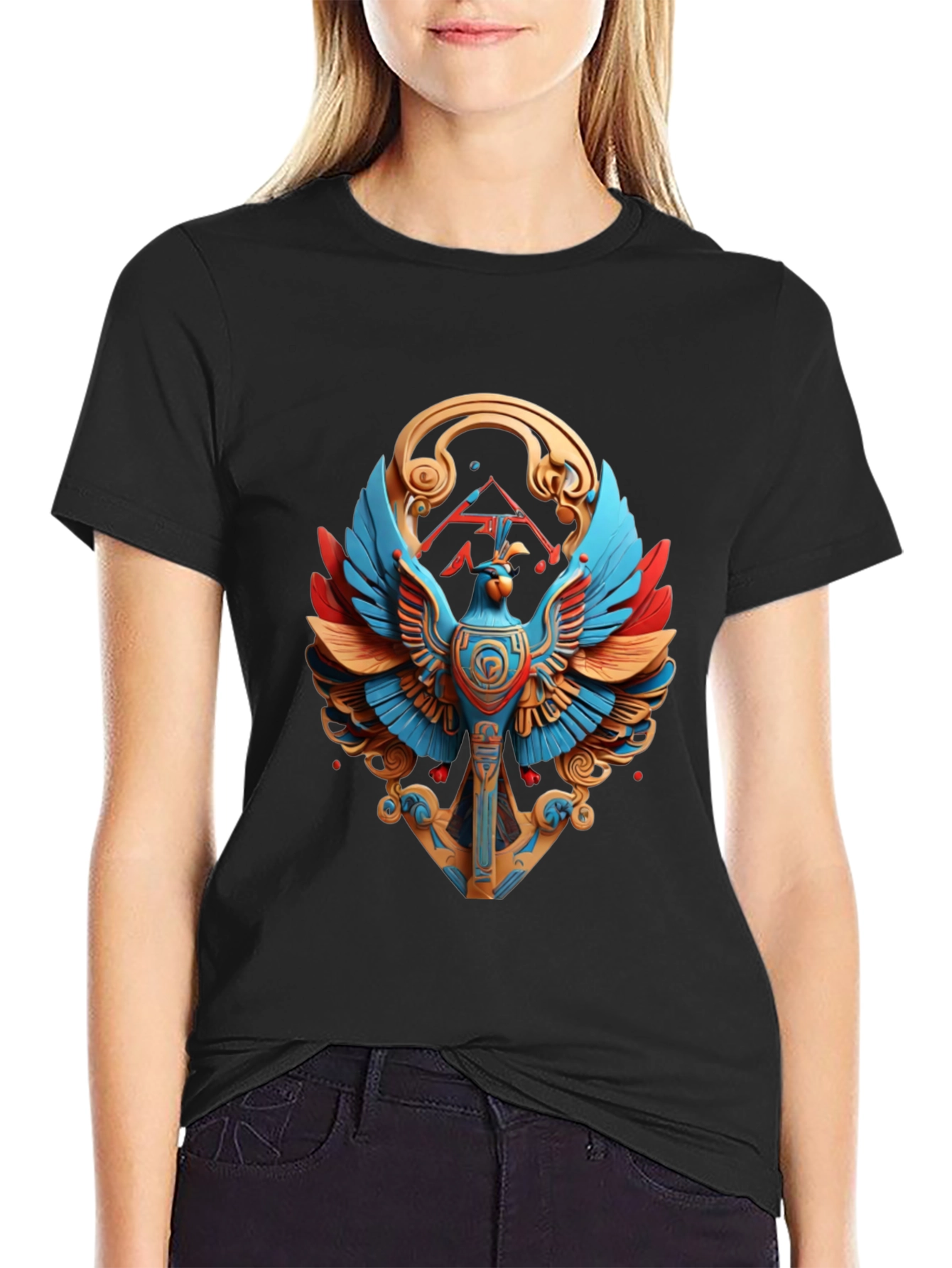 Egyptian Phoenix Graphic Tee - Bold Statement Shirt