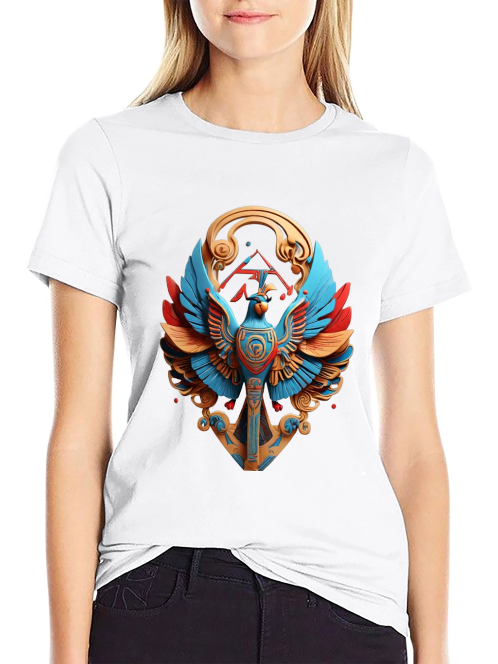Egyptian Phoenix Graphic Tee - Bold Statement Shirt
