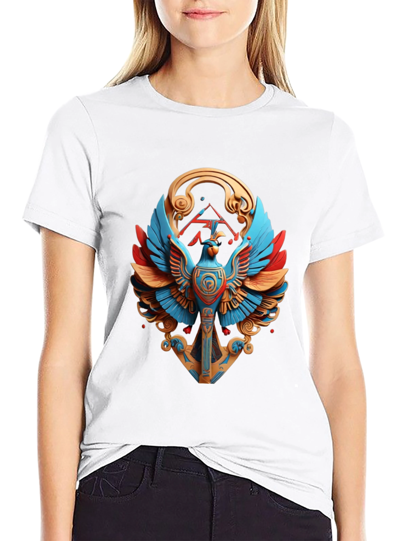 Egyptian Phoenix Graphic Tee - Bold Statement Shirt