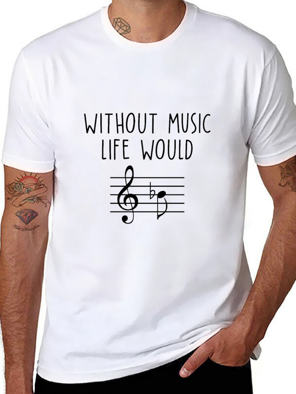 Music Lover T-Shirt: Without Music Life Would