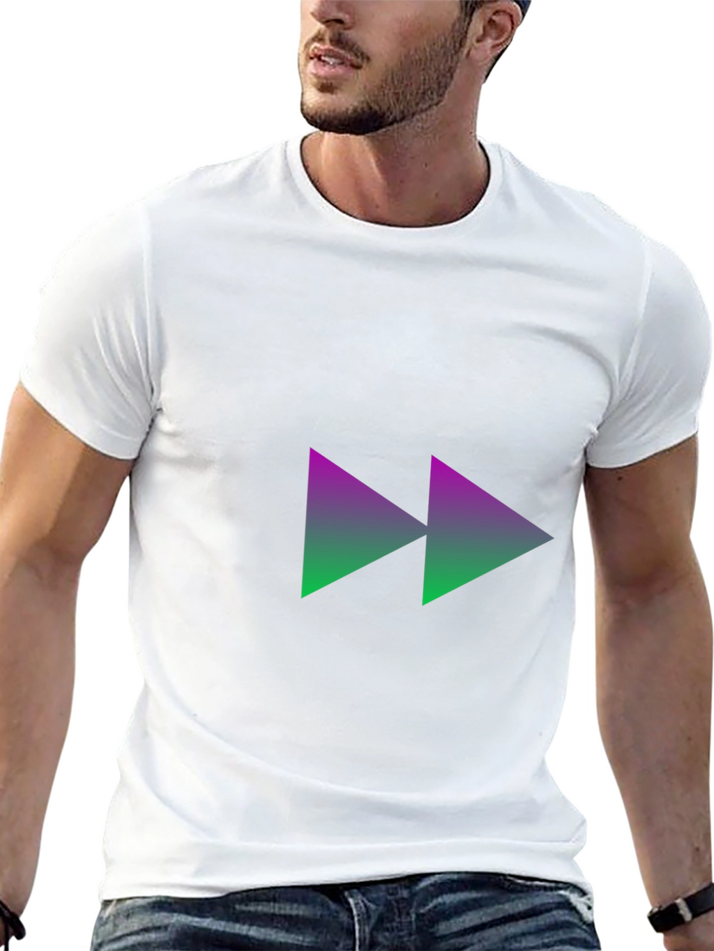 Forward Gradient Graphic Tee - Black