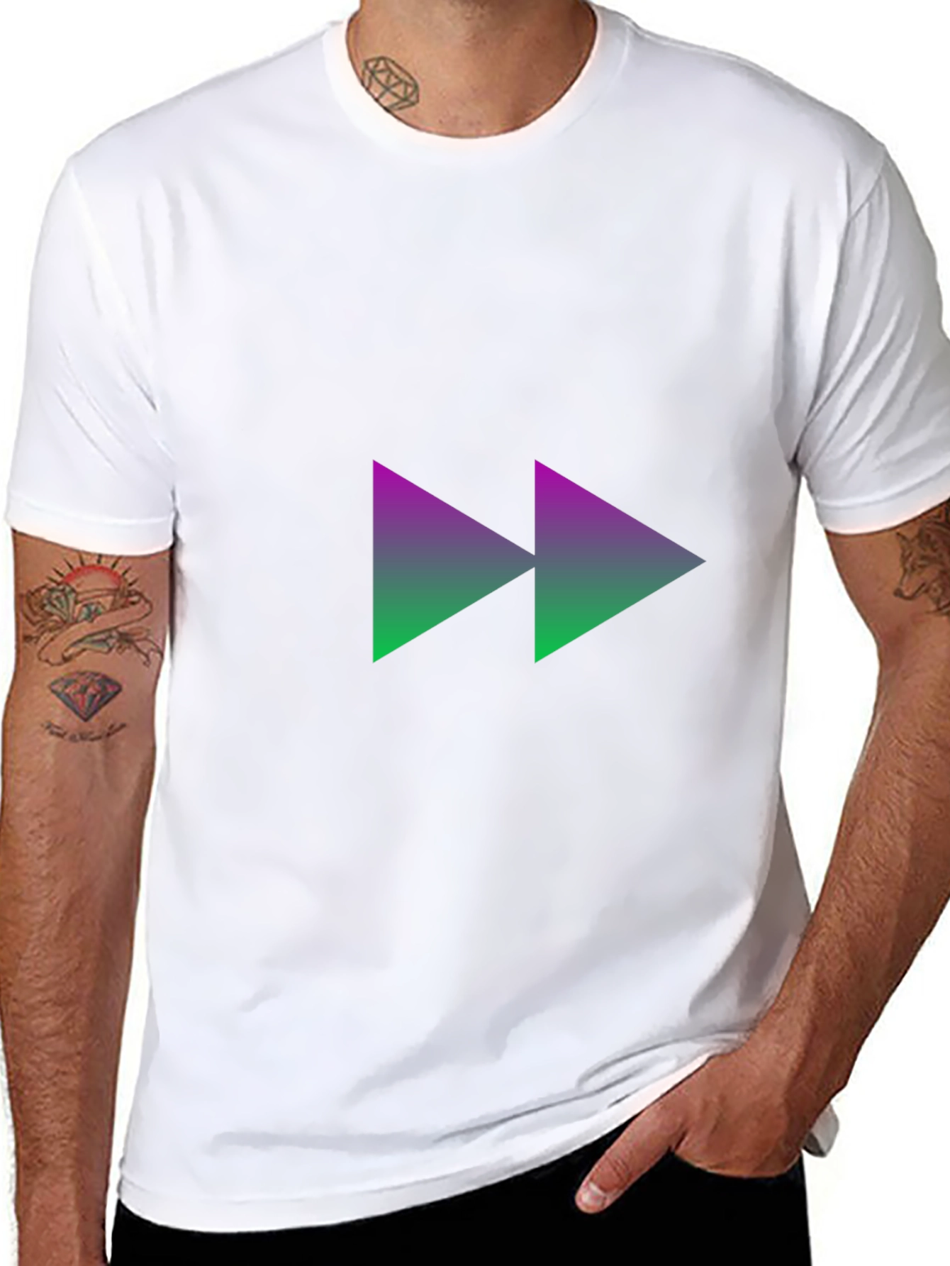 Forward Gradient Graphic Tee - Black