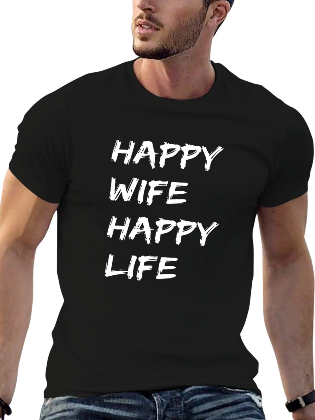Happy Wife Happy Life Graphic T-Shirt