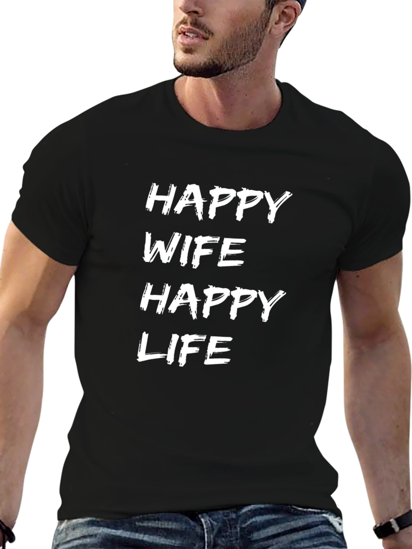 Happy Wife Happy Life Graphic T-Shirt