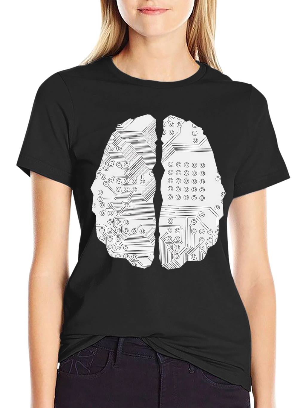 Circuit Brain Graphic Tee - Black