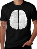 Circuit Brain Graphic Tee - Black