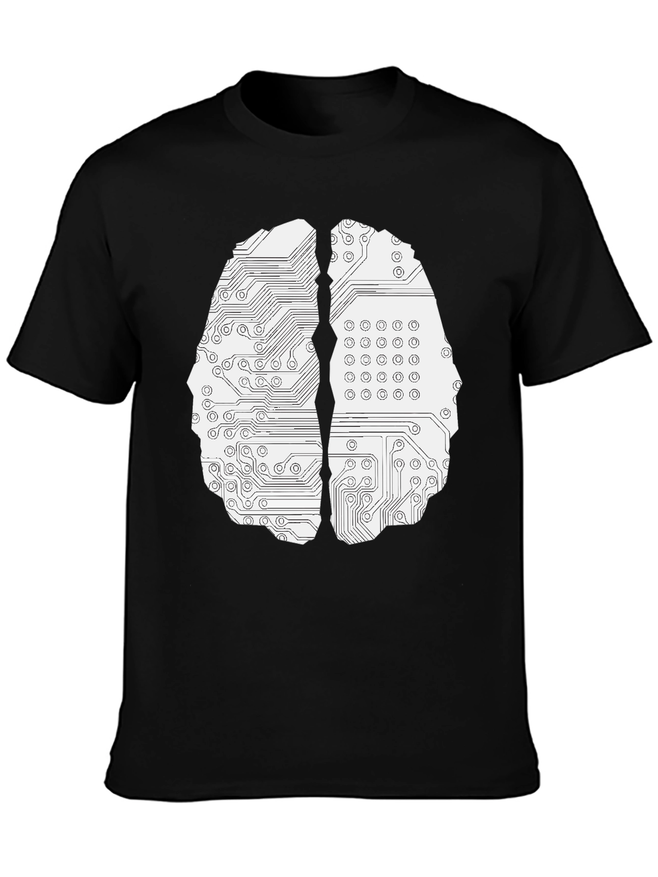 Circuit Brain Graphic Tee - Black
