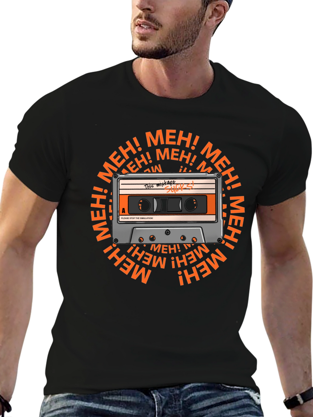 Meh Mixtape T-Shirt - Sarcastic Music Lover Tee