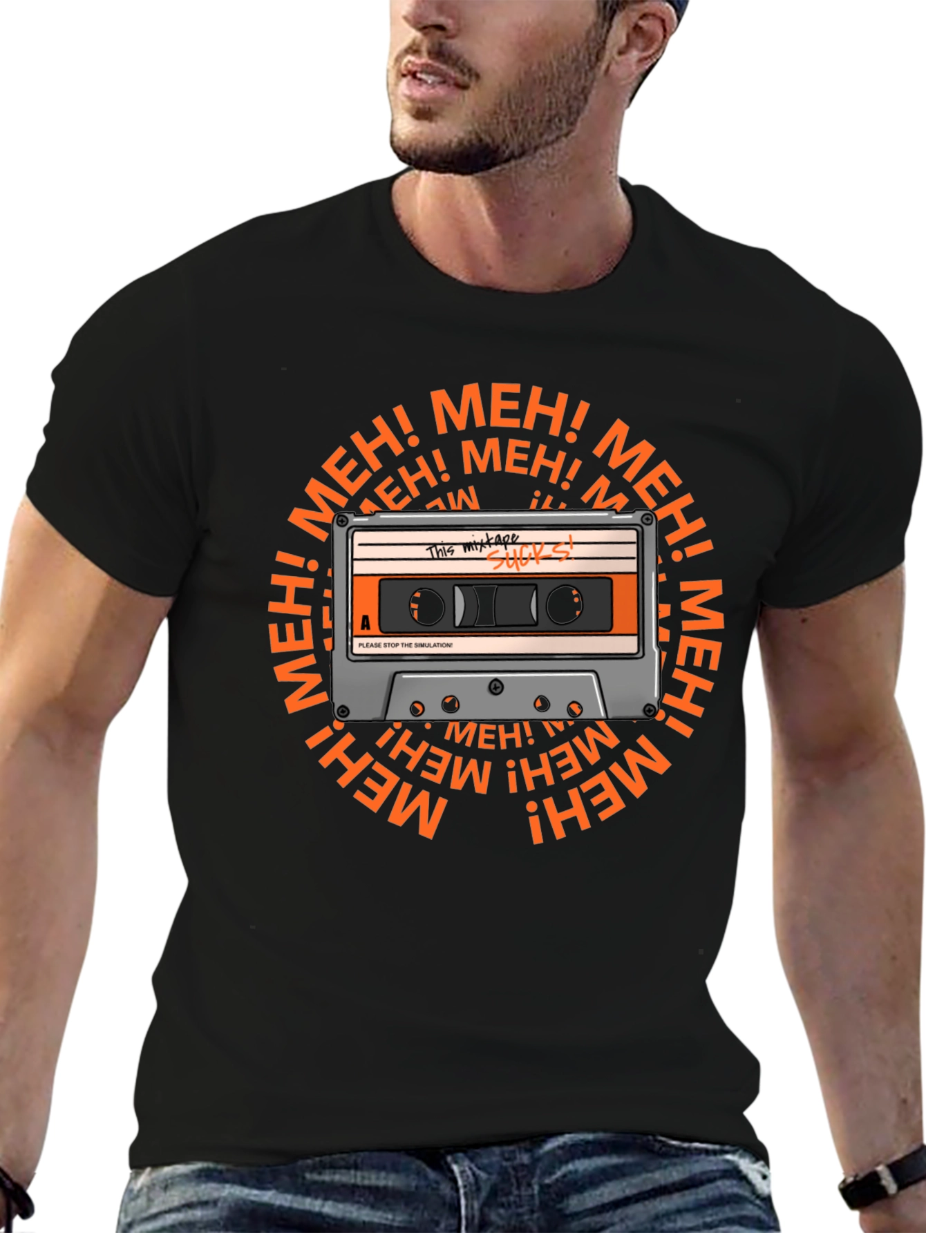 Meh Mixtape T-Shirt - Sarcastic Music Lover Tee