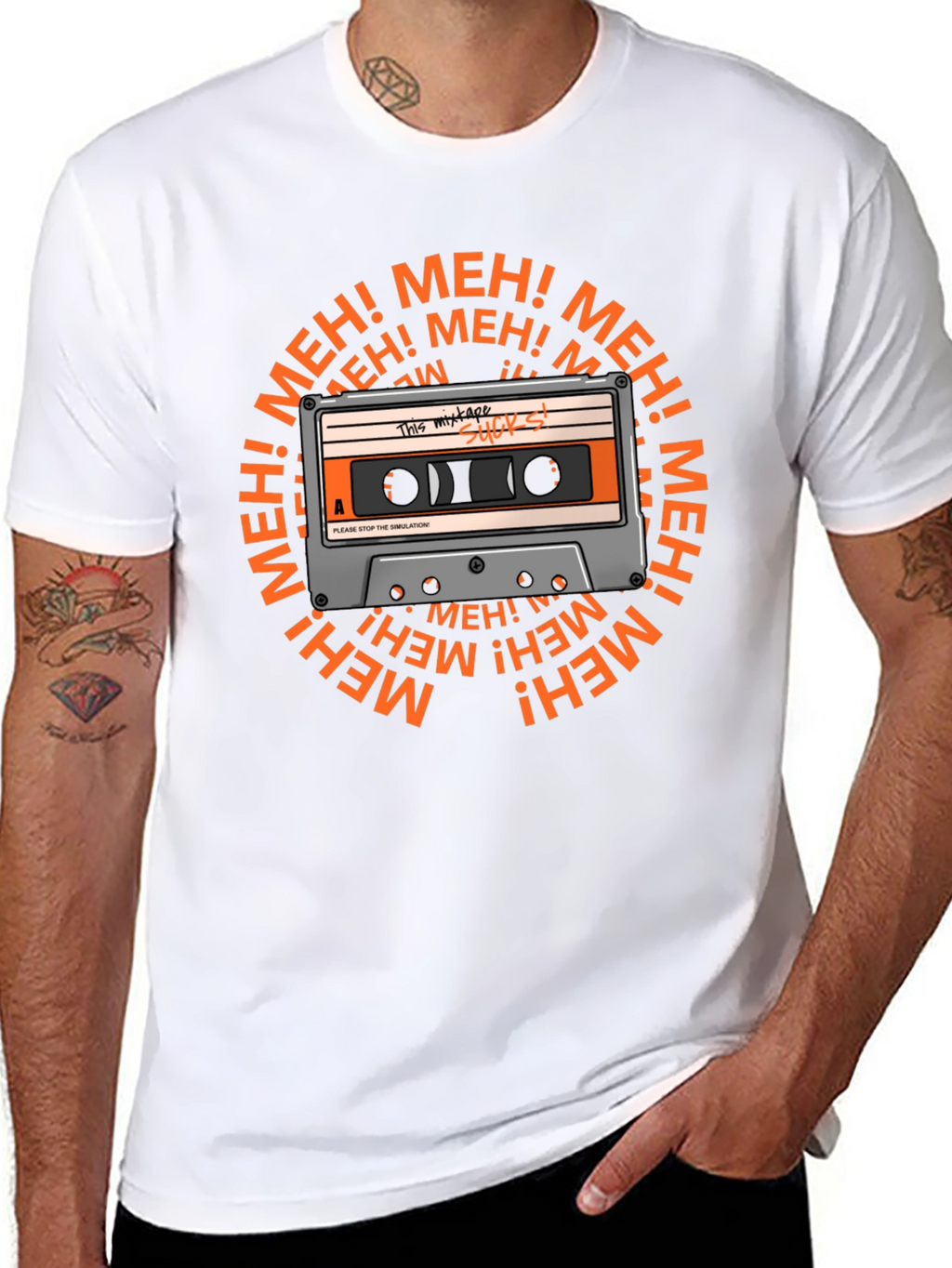 Meh Mixtape T-Shirt - Sarcastic Music Lover Tee