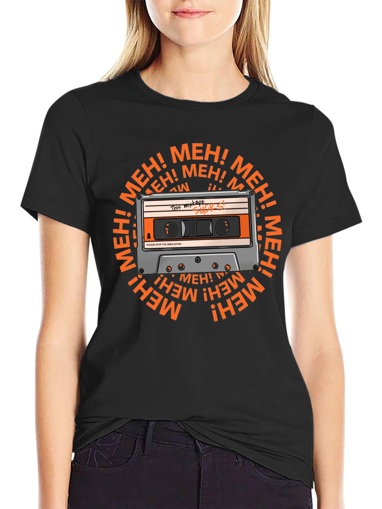 Meh Mixtape T-Shirt - Sarcastic Music Lover Tee