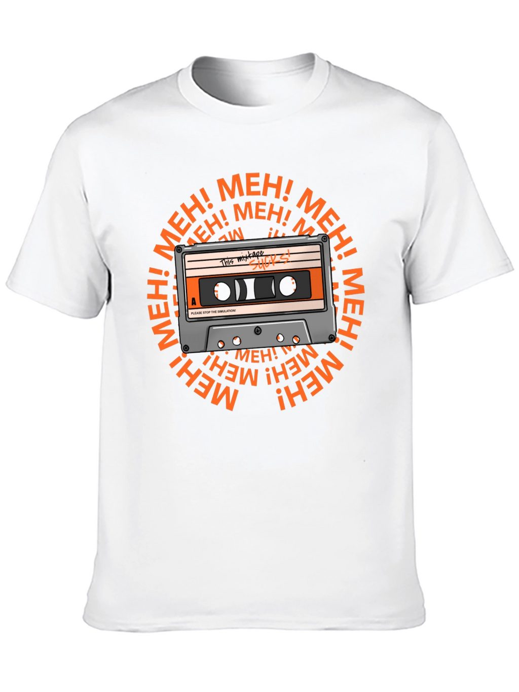 Meh Mixtape T-Shirt - Sarcastic Music Lover Tee
