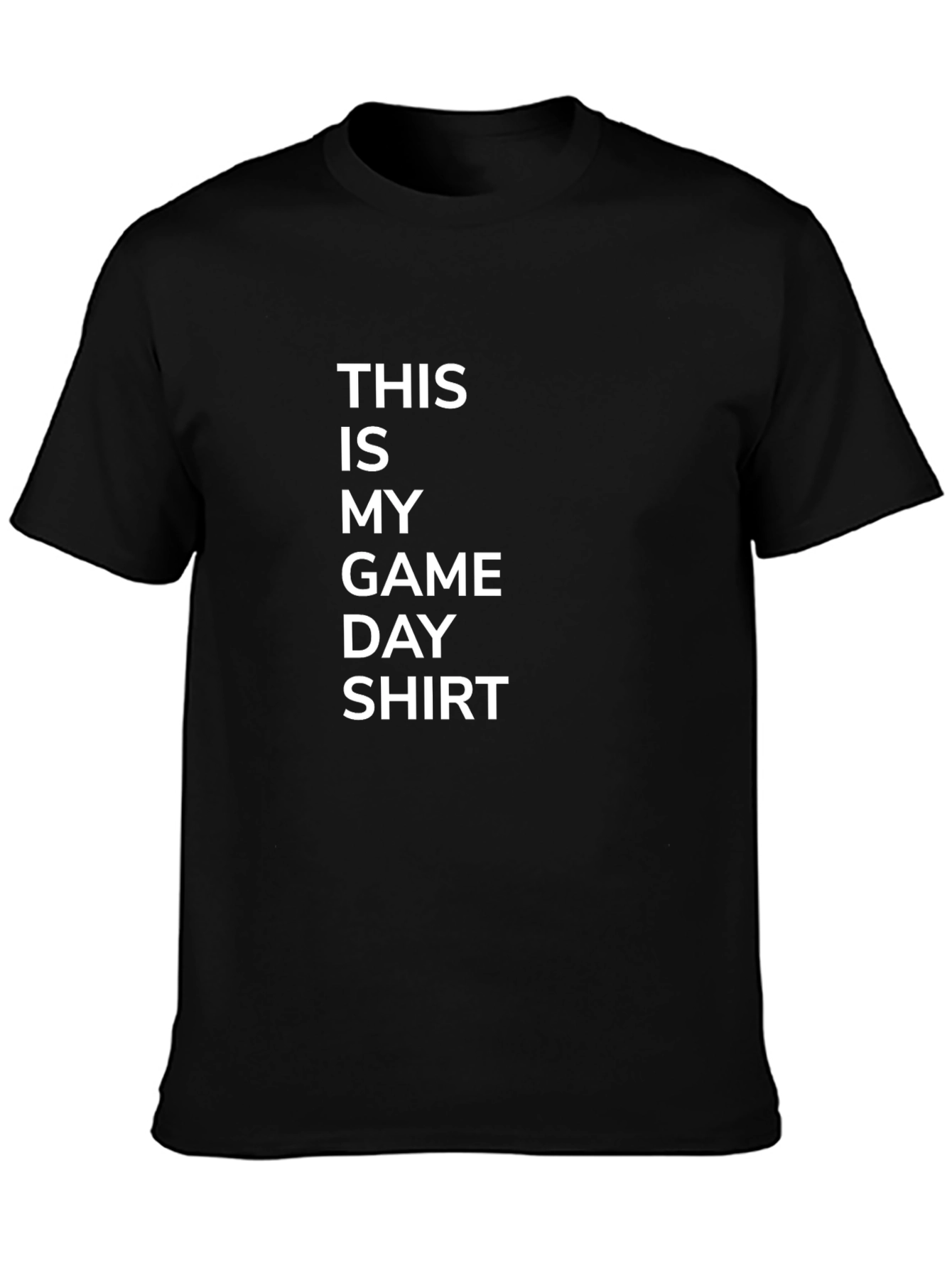 This Is My Game Day Shirt - Black Graphic Tee