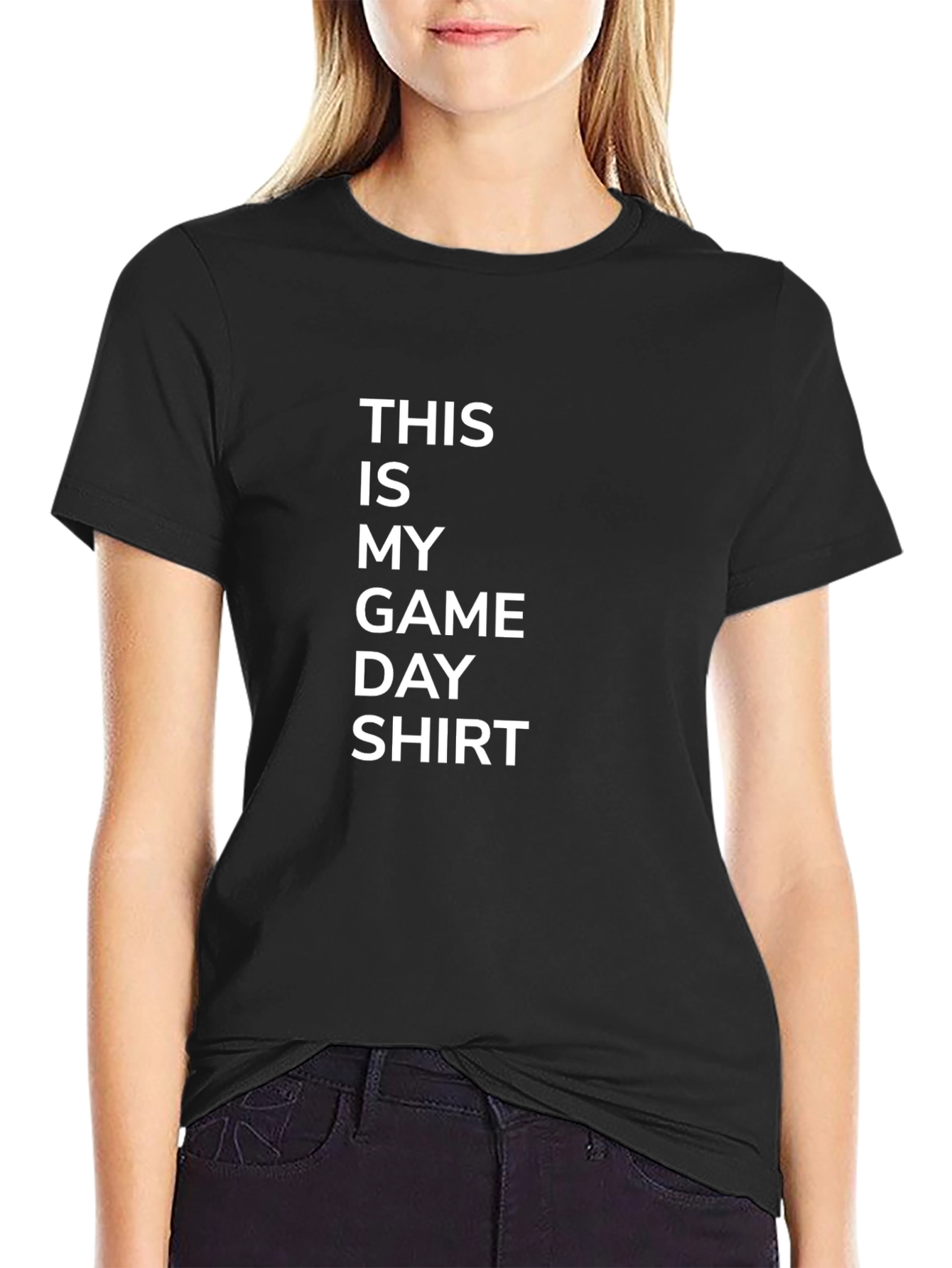 This Is My Game Day Shirt - Black Graphic Tee
