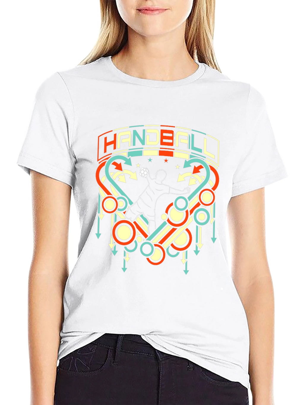 Handball Graphic T-Shirt Retro Style