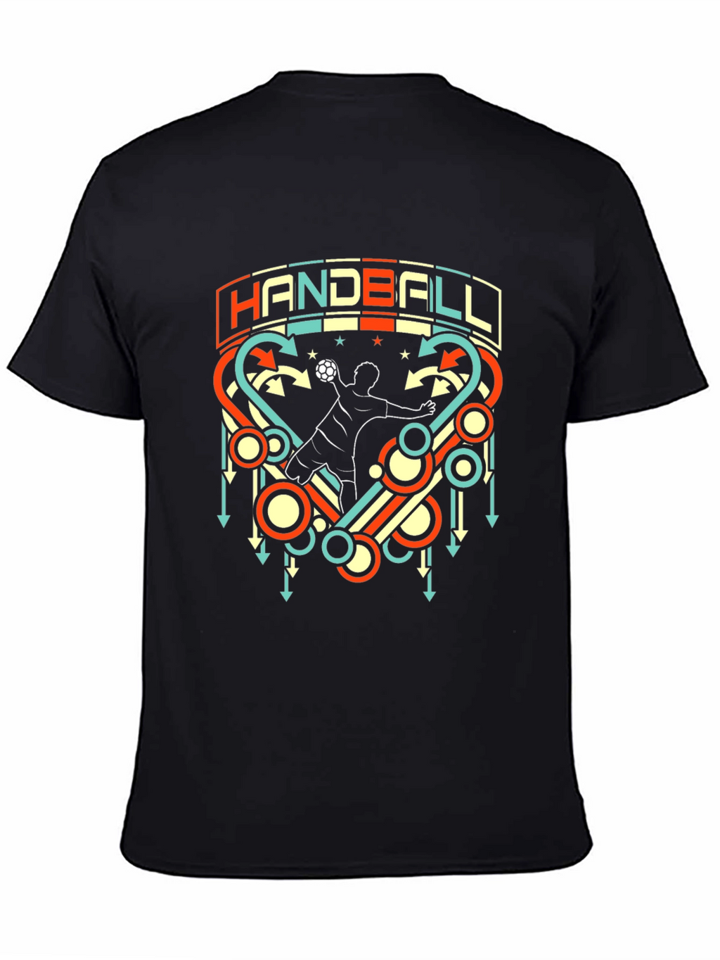 Handball Graphic T-Shirt Retro Style