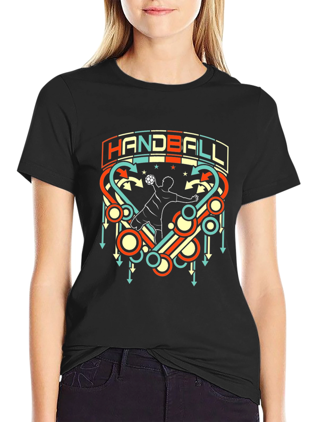 Handball Graphic T-Shirt Retro Style