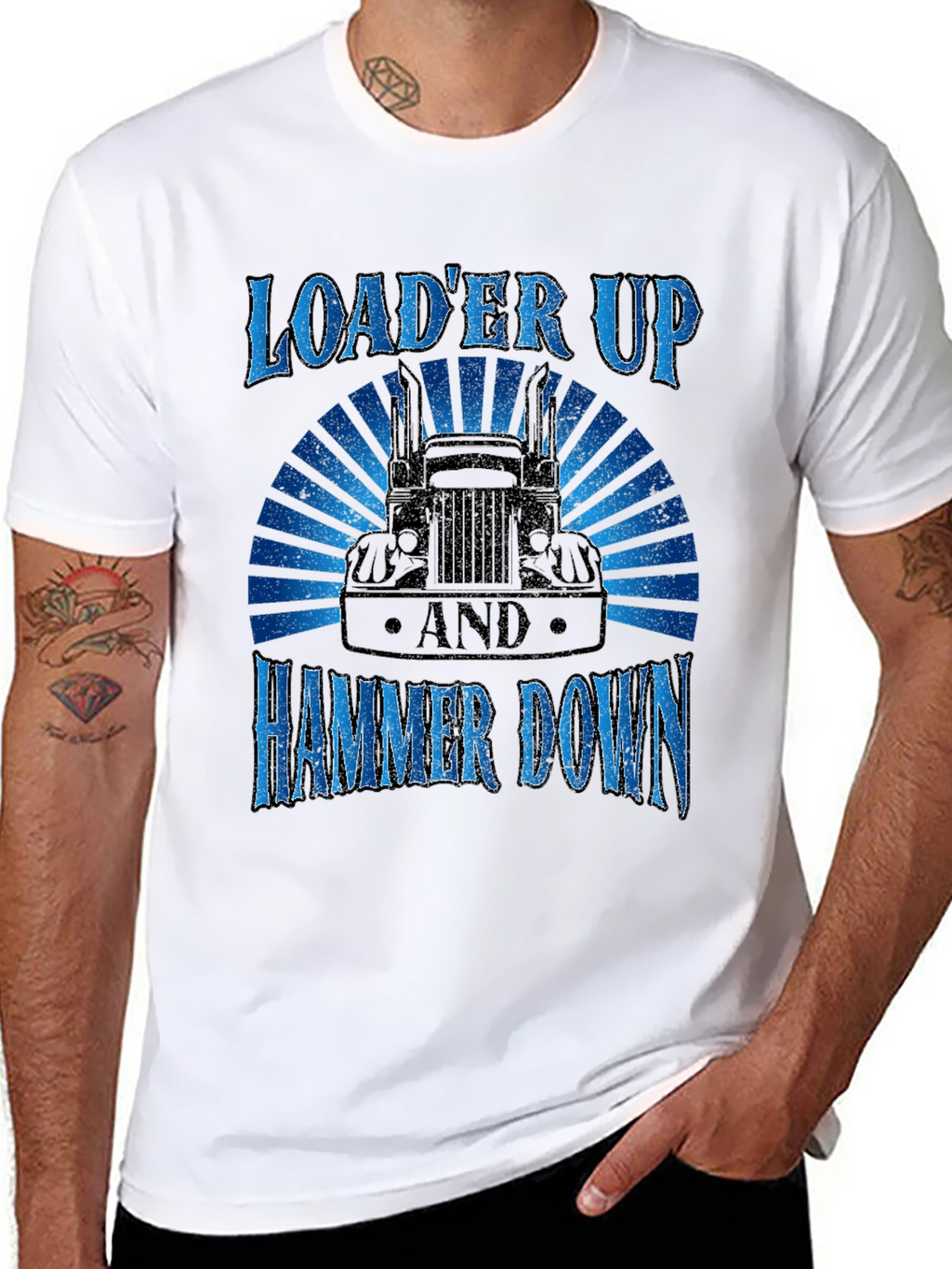 Loader Up Hammer Down Trucker T-Shirt